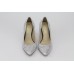 DUZSOL  ezüst szinű női bőr cipő